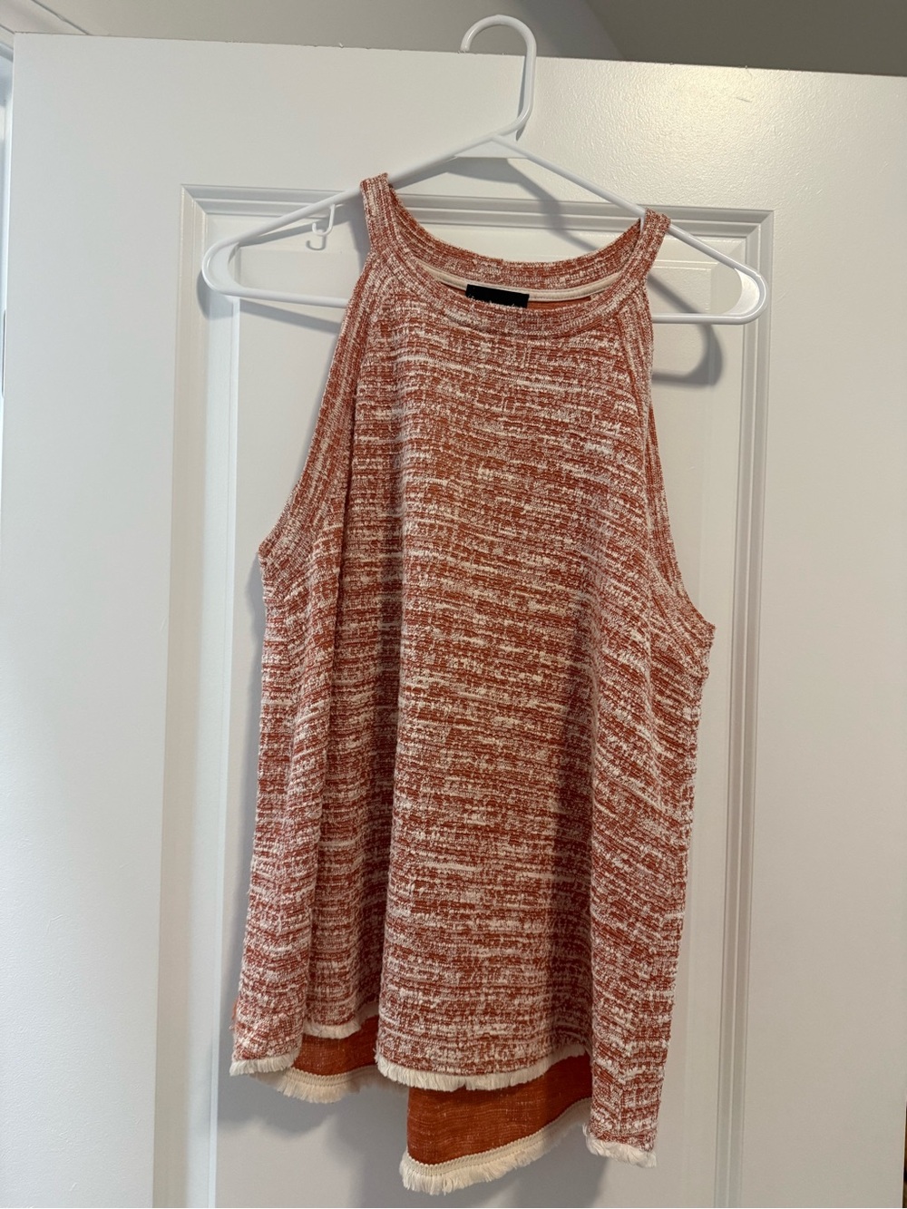 Women's Rust Marled Sleeveless Halter Top